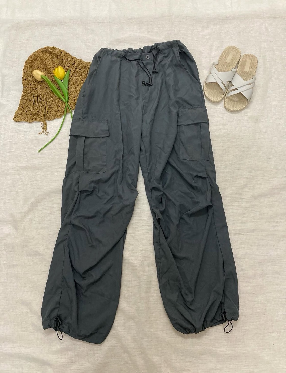 กางเกงคาร์โก้ขายาว